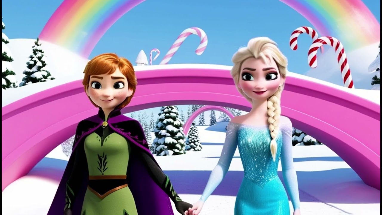 Elsa and the Candy Rainbow Bridge