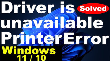 Stuurprogramma is niet beschikbaar Printerfout in Windows 11 en Windows 10