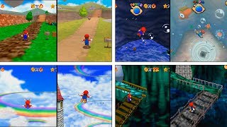 Super Mario 64 | N64 vs NDS | All Levels Comparison | 4K