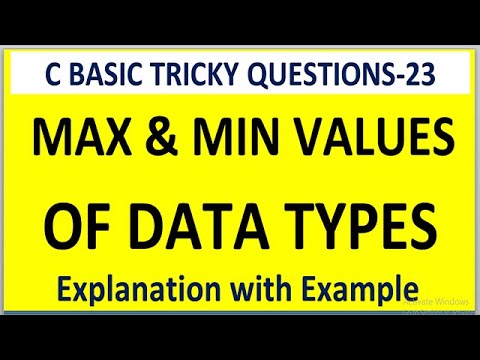 C basics in competitive exams #23 | max and min limits in c data types