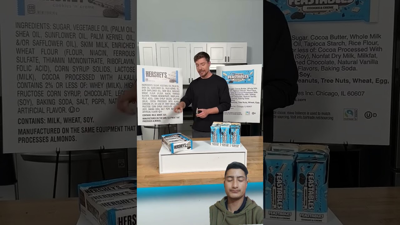 Feastables vs Hershey's Cookies & Creme