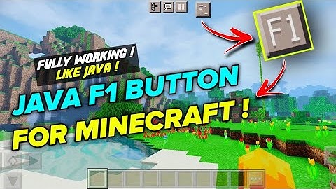 F1 button for Minecraft pe Fully working like Java