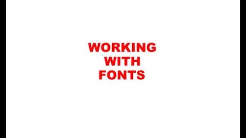 WORKING WITH FONTS IN STARCRAFT CREATE