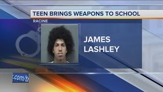 Teen arrested after bringing weapons to school