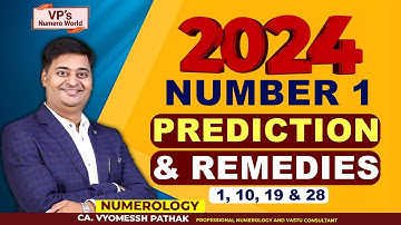 2024 Prediction & Remedies for Number 1 I Number 1 I Sun I Numerology I Vyomessh Pathak