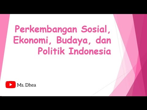 Perkembangan Sosial, Ekonomi, Budaya, dan Politik Indonesia (Materi Sejarah IPS Kelas 7, 8, dan 9)