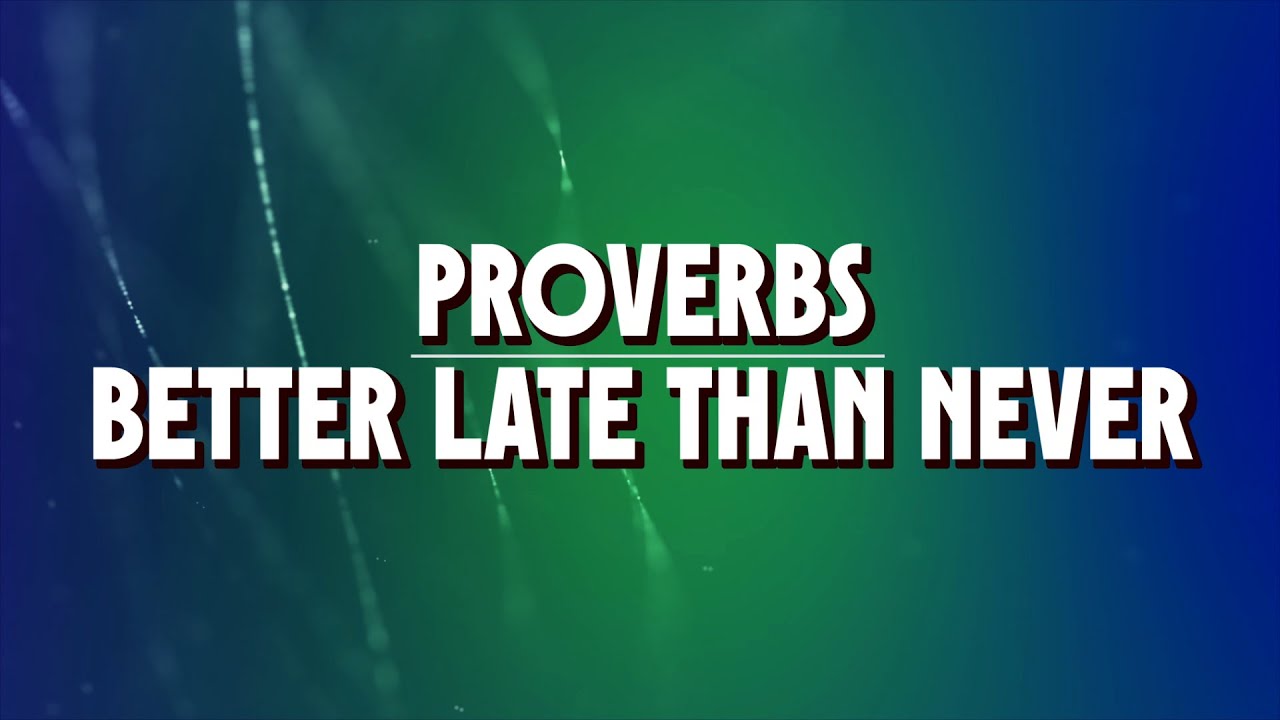 Proverbs l Better Late Than Never l Vimal Jyothi Publications