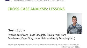 An update on the cross case analysis from the ex post case studies