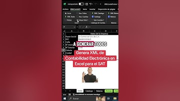 Genera XML de Contabilidad Electrónica en Excel #contabilidadelectronica #sat #excel #exceltips