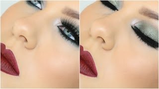 DRAMATIC FALL MAKEUP - OLIVE GREEN | MORPHE JACLYN HILL FAVORITES PALETTE | NIKKIA JOY
