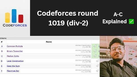 Codeforces Round 1019 (Div-2) | A-C Problems Solved & Explained !!!