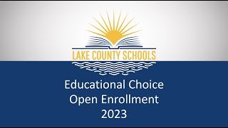 Educational Choice Open Enrollment 2023