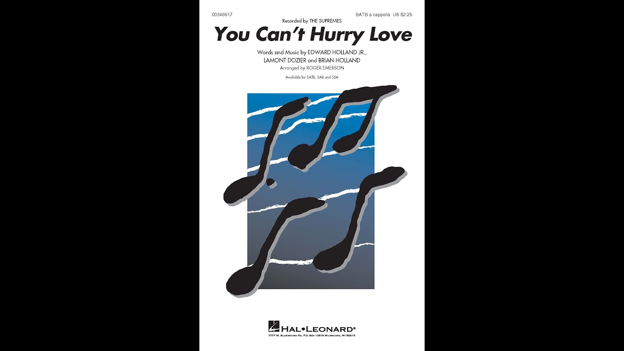 You Can't Hurry Love (SATB Choir, a cappella) - Arranged by Roger