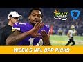 Week 5 NFL GPP DraftKings Picks - Tournament Talk