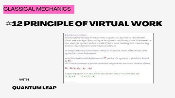 #12 Principle of virtual work