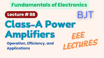 Fundamental of Electronics | Lecture - 8B | Class-A Power Amplifiers: Operation, and Efficiency