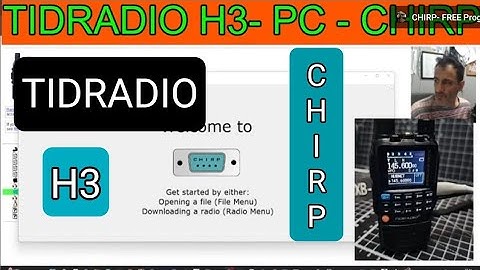 TIDRADIO H3 Chirp  PC Software -USB - C