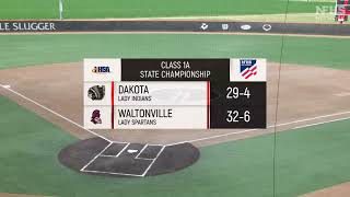 2026 IHSA Class 1A Softball Championship Finals Waltonville vs. Dakota