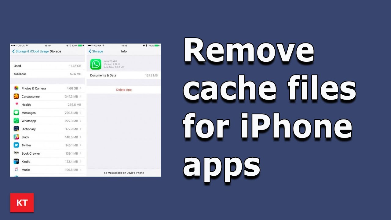 Remove cache files for iPhone apps ! Warning why for some apps you should not - YouTube