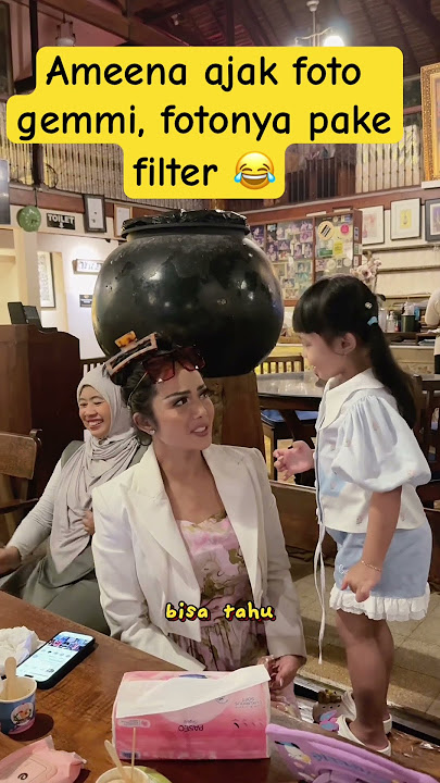 AMEENA FOTO PAKE FILTER 😹😂 #ameena #azura #attahalilintar #aurelhermansyah