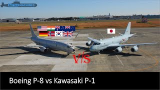 Boeing P-8A Poseidon vs Kawasaki P-1 [feat. Boeing P-8I Neptune]