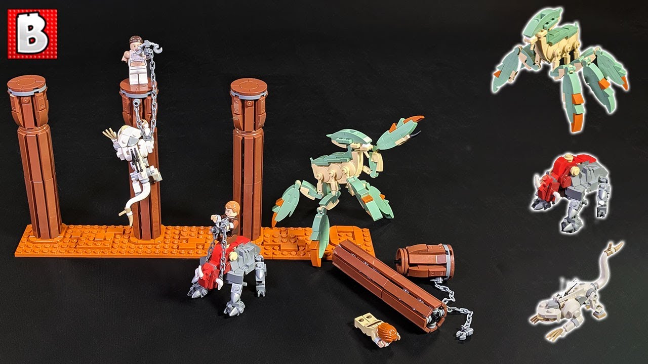 LEGO Custom Geonosian Arena Mosters! Minifigure Scale Acklay, Reek, and Nexu