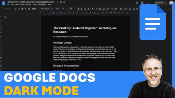 Google Docs Dark Mode - Dark Theme & Night Mode