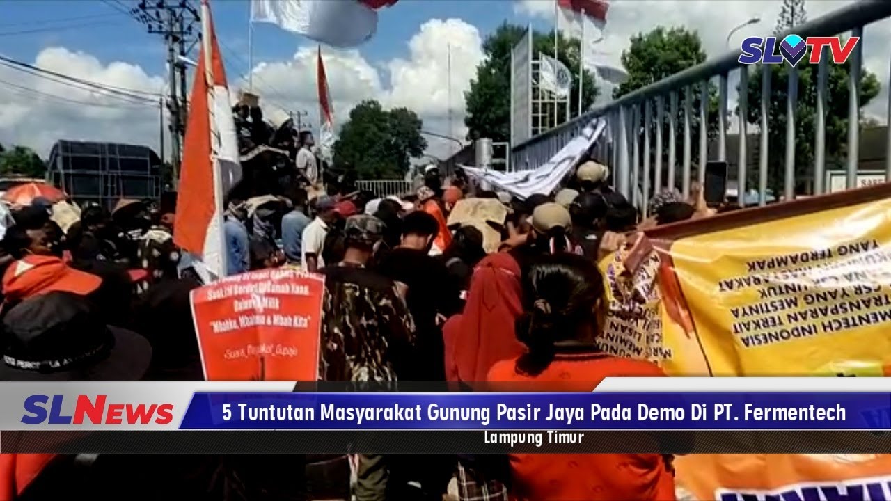 SLNews - 5 Tuntutan Masyarakat Desa Gunung Pasir Jaya Pada Aksi Demo Di PT. Fermentech Indonesia