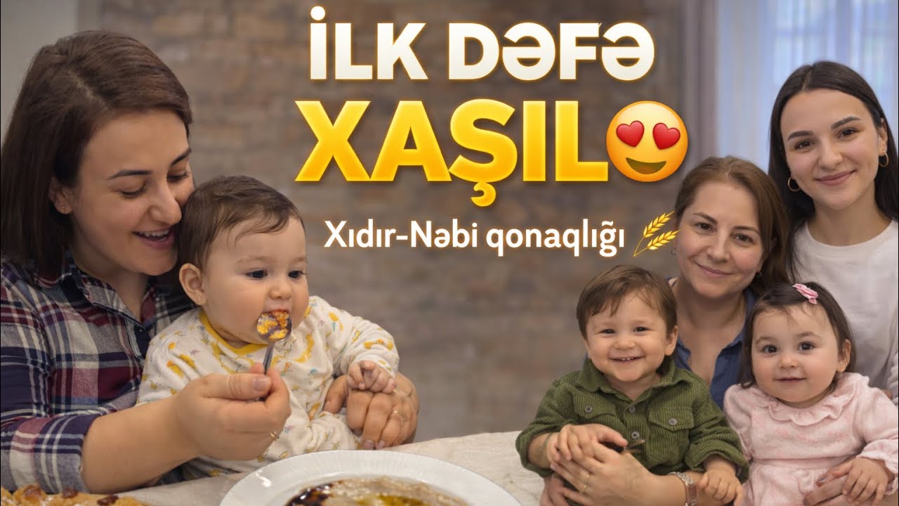 ⭐ İlk dəfə xaşıl dadan körpənin reaksiyası 😍 Çox səmimi anlar