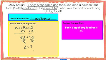 Solving Real World Problems with Two-Step & Multi-Step Equations