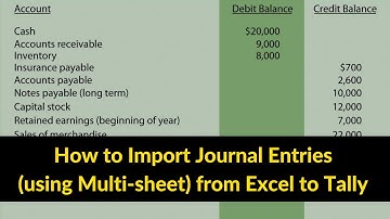 How to Import Journal Entries using Multi sheet from Excel to Tally