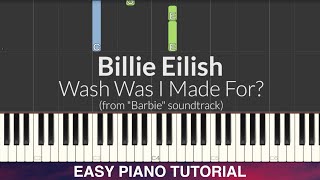 Billie Eilish - What Was I Made For? EASY Piano Tutorial + Lyrics