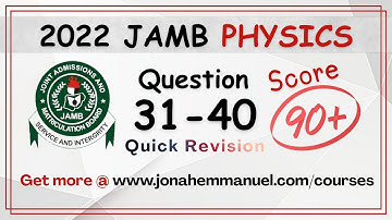Part 4 JAMB Physics 2022 Past Questions and Answers #excellenceacademy #jamb
