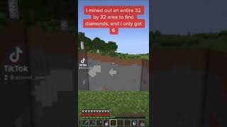I Mined Out An Entire 32 by 32 Area In Minecraft To Find Diamonds