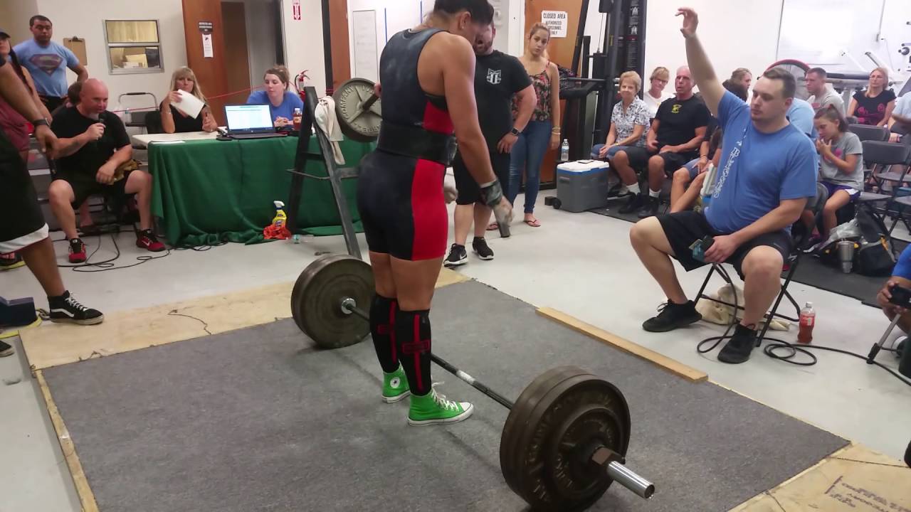 380 lb women's deadlift APA American record raw powerlifting YouTube