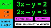 3x Y 2 0 And 2x Y 8 Problem Set 1 Q3 4 Of Linear Equations In Two Variables Algebra Youtube