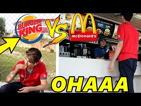 BURGER KİNG  KIYAFETİYLE MCDONALDSA GİRDİM!! (KOVALADILAR)