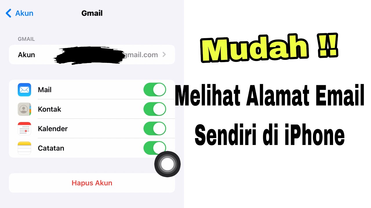 Cara Melihat Alamat Email Sendiri di iPhone - YouTube