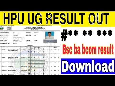 HPU ug result 2021 | hpu result 1st year 2021 | hpu result 2021 | how to  check hpu ug result 2021