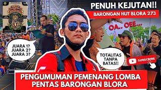 PENGUMUMAN LOMBA PEMENTASAN FESTIVAL BARONGAN NUSANTARA JAWA BALI - HUT BLORA 272 - TERBARU 2022