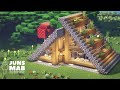 Minecraft :: Survival Cabin Tutorial｜How to Build a Survival Triangle House #125