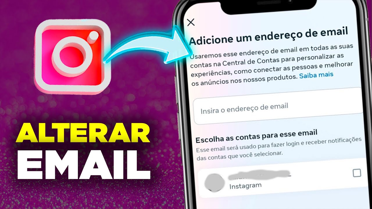 COMO ALTERAR O EMAIL DO INSTAGRAM (TUTORIAL) - YouTube