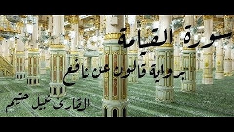 سورة القيامة برواية قالون عن نافع - القارئ نبيل حتيم