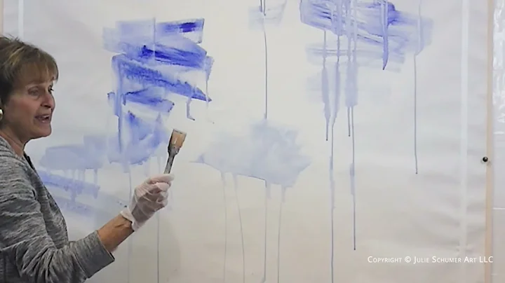 Getting started on a painting with Julie Schumer