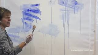 Getting started on a painting with Julie Schumer