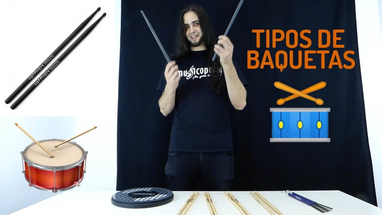 elegir el tipo de baquetas ideal para tocar batería? - YouTube