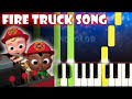 Fire Truck Song - Cocomelon Nursery Rhymes | Piano Tutorial | Karaoke
