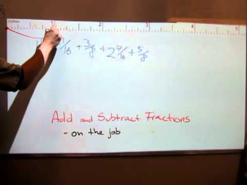 Add and Subtract Fractions By A Tape Measure