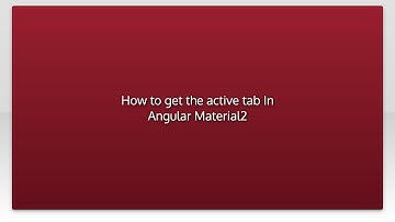 How to get the active tab In Angular Material2