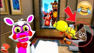 ADVENTURE TOY CHICA CAUGHT POOPING ON CAMERA PRANK! (GTA 5 Mods FNAF RedHatter)